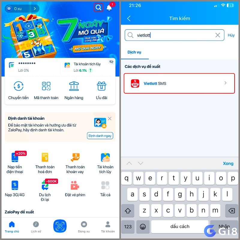 Mua xổ số vietlott ở đâu - Thực hiện mua vé số Vietlott thông qua app Zalopay