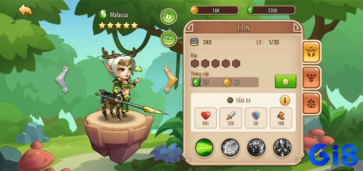 Mỗi anh hùng trong Idle Heroes được phân loại theo phẩm chất